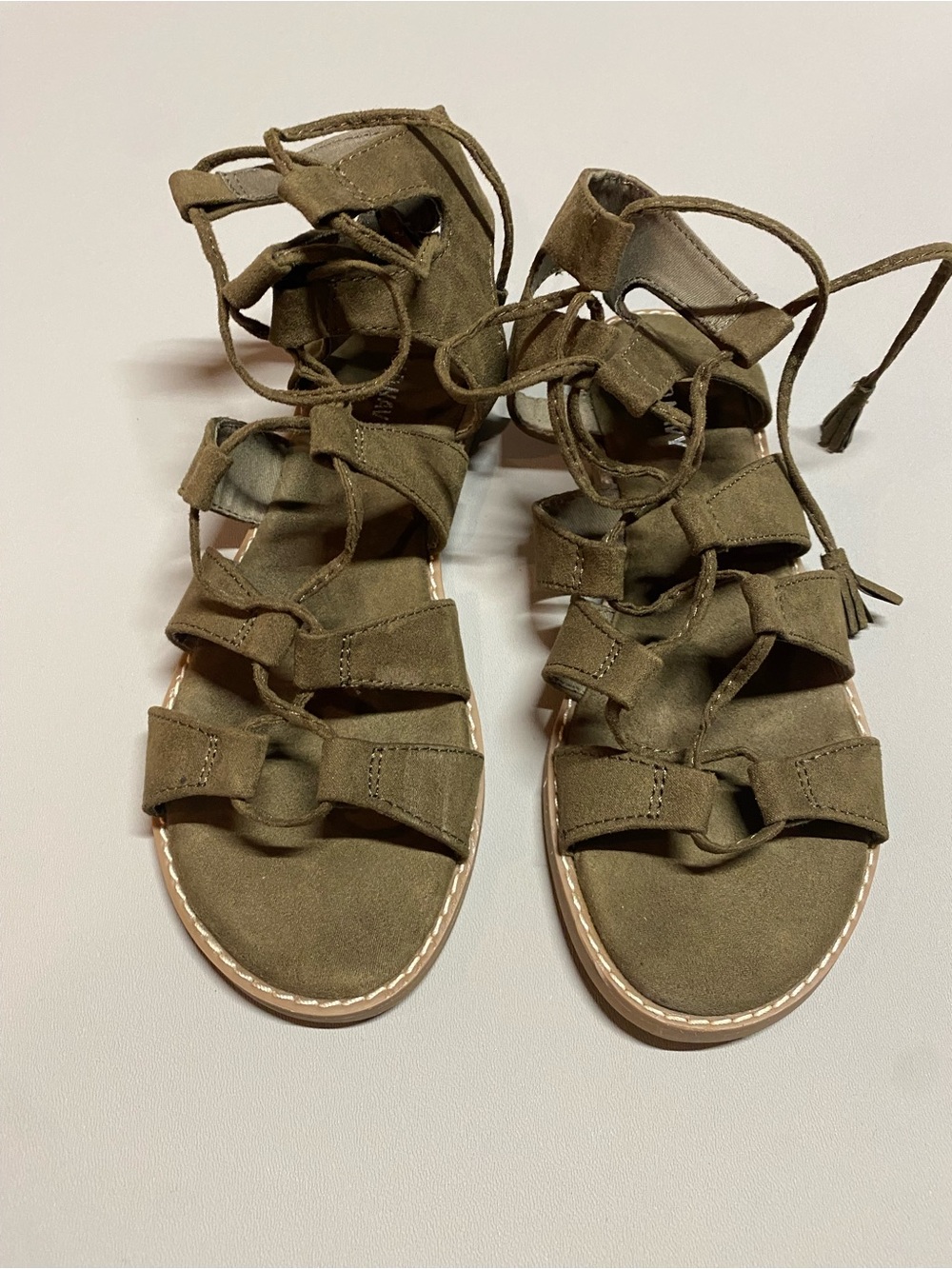 Old Navy Olive Green Lace-Up Gladiator Sandals